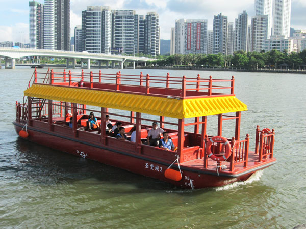 1280雙層畫舫和960游覽船在試航成功