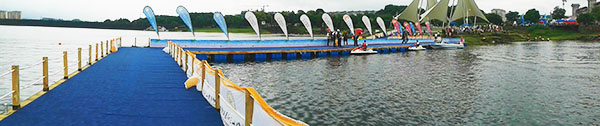 珠海美藍游艇承建重慶長壽湖國際鐵人三項賽浮動碼頭項目